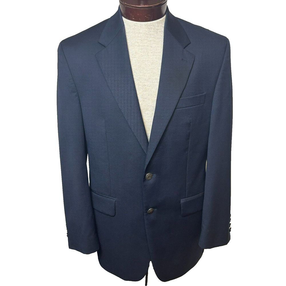 Michael Kors Men's 38r Sport Coat Blazer Navy Wool Suit Jacket